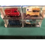 4x Oxford Diecast Models All On Display Boxes, Comprising Of; #CA019 Rare Luchinis Bedford CA Ice
