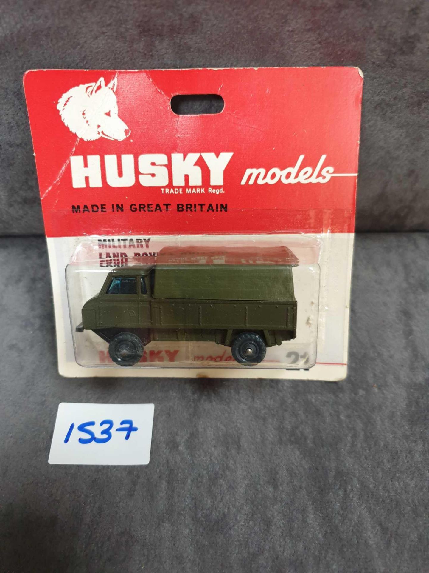 RARE! Husky Models No 21 MILITARY LAND ROVER Mint Unopened Sealed Blisterbubble Card