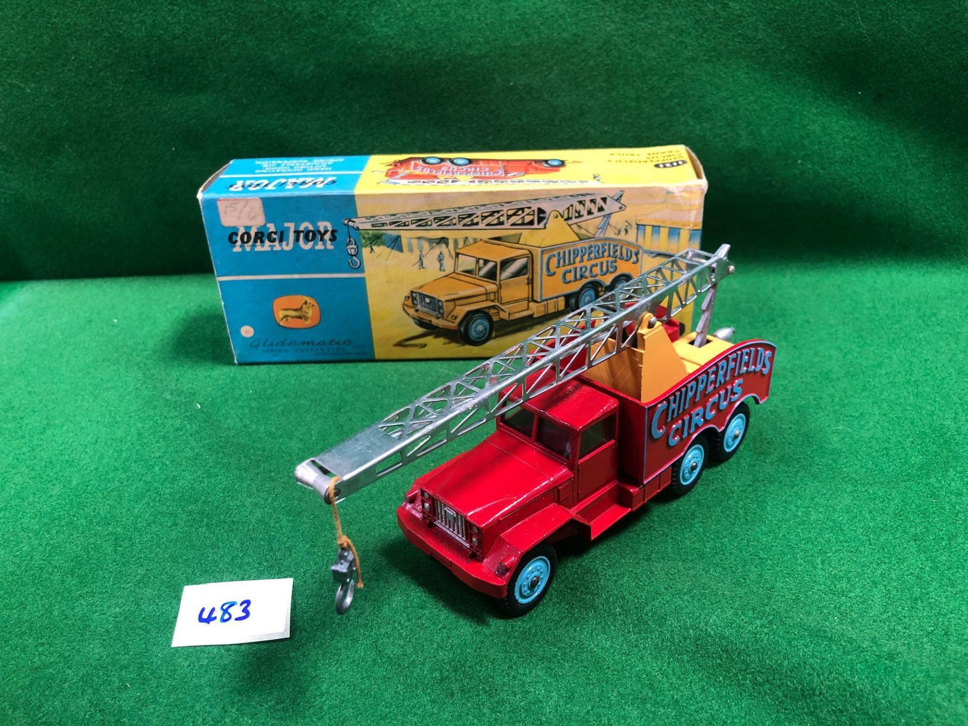 Mint Corgi Toys Diecast #1121 Chipperfields Circus Crane Truck With Inner Packaging And Leaflet In