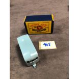 Mint Matchbox Series Lesney Diecast #23 Berkeley Cavalier Caravan In Pale Blue In Excellent Box
