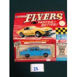 Lone Star Flyers Diecast Model #117 Mercedes-Benz 220SE In Blue With A White Interior Bubble Card