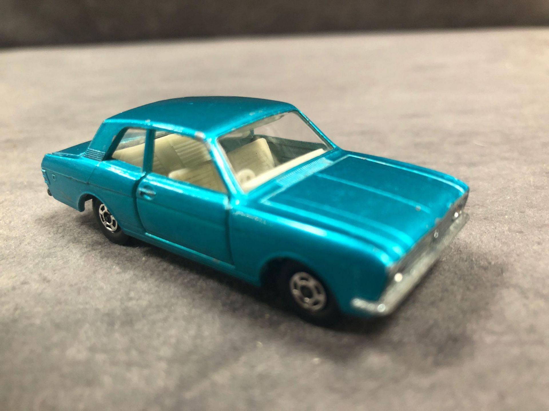 Mint Matchbox Superfast Diecast #25 Ford Cortina GT In Metallic Blue With In Crisp Box - Image 2 of 3