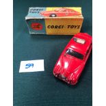 Corgi Toys Diecast #213 24 Jaguar Fire Service Car In A Poor Box With (No End Flaps Or Tabs)