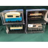 4x Oxford Diecast Models All On Display Boxes, Comprising Of; #RT025 RT Bus, #JM011 Bradford J2