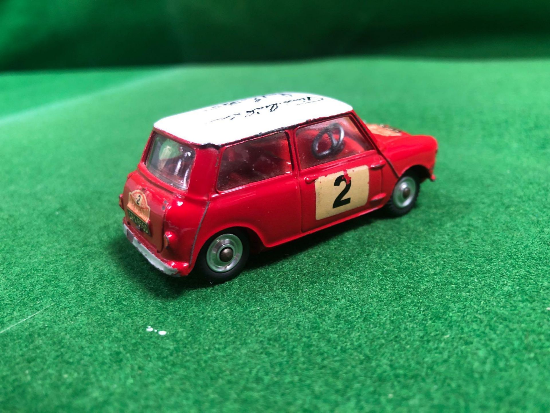 Corgi 321 Diecast BMC Mini Cooper S Monte Carlo Rally Car In Red With White Roof With Racing - Image 3 of 3