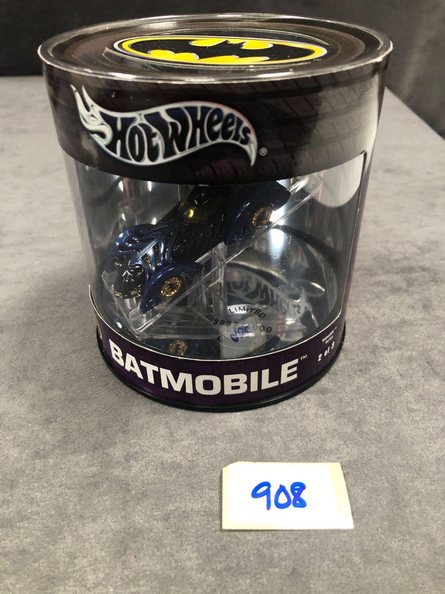 Hotwheels Diecast Batmobile 3 Of 3 #G5844-0940 Limited Edition 3439/4000 In Original Cylinder Box