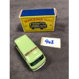 Mint Matchbox Series Lesney Diecast #21 Milk Delivery Truck With Cow On Door And Grey Plastic Wheels