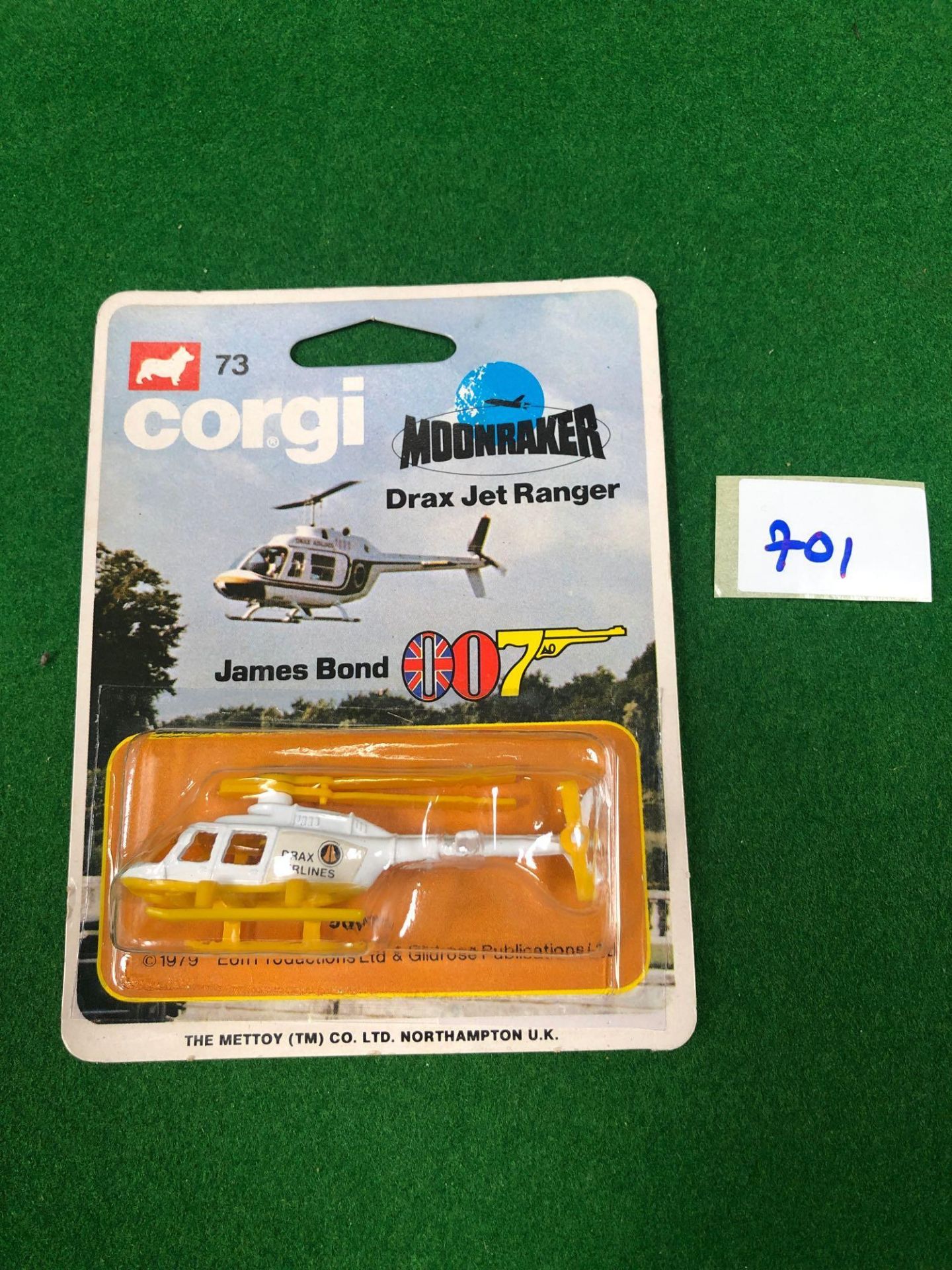 Corgi Toys Junior 73 Drax Jet Ranger James Bond Moonraker On Unopened Card