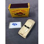 Mint Moko Lesney Matchbox Diecast #32 A Jaguar XK140 In Cream With Grey Plastic Wheels In An