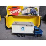 Mint Corgi Juniors Diecast #2018 Scania Container Truck - Seatrian Livery in very good Box (no