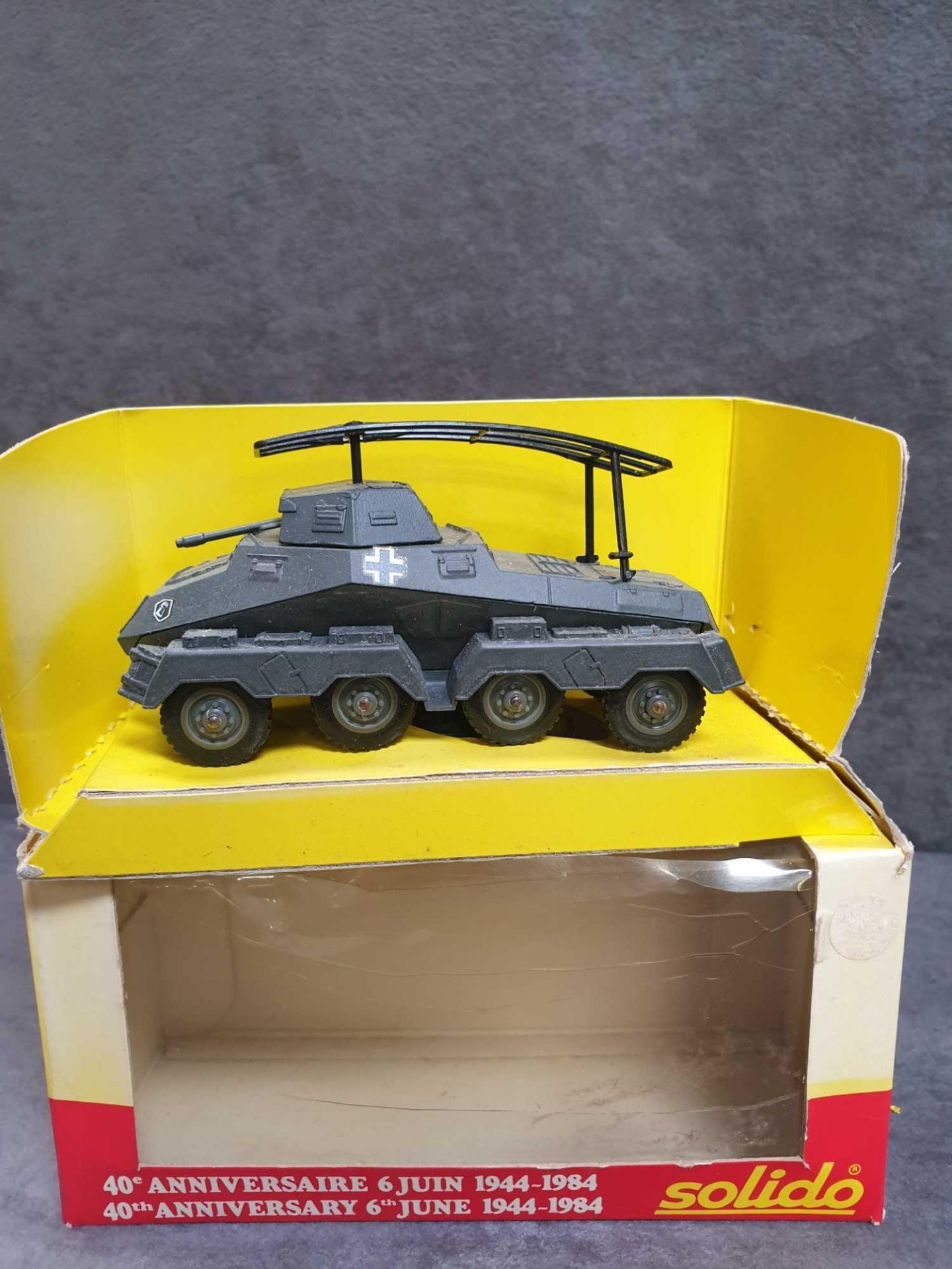 Mint Solido (France) #232 Diecast SDKFZ Bussing 40th Anniversary Field Grey Tank 1:50 In very good