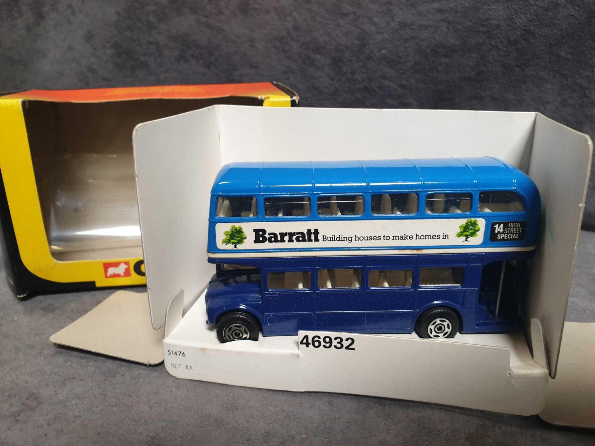 Mint Corgi Diecast #46932 London Routemaster Bus Barratt Homes Livery With Box (cellophane crushed)