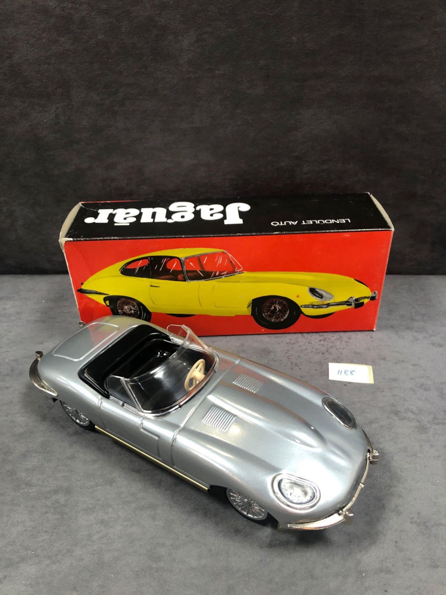 Lendulet Auto Push & Go Tinplate E Type Jaguar In Box