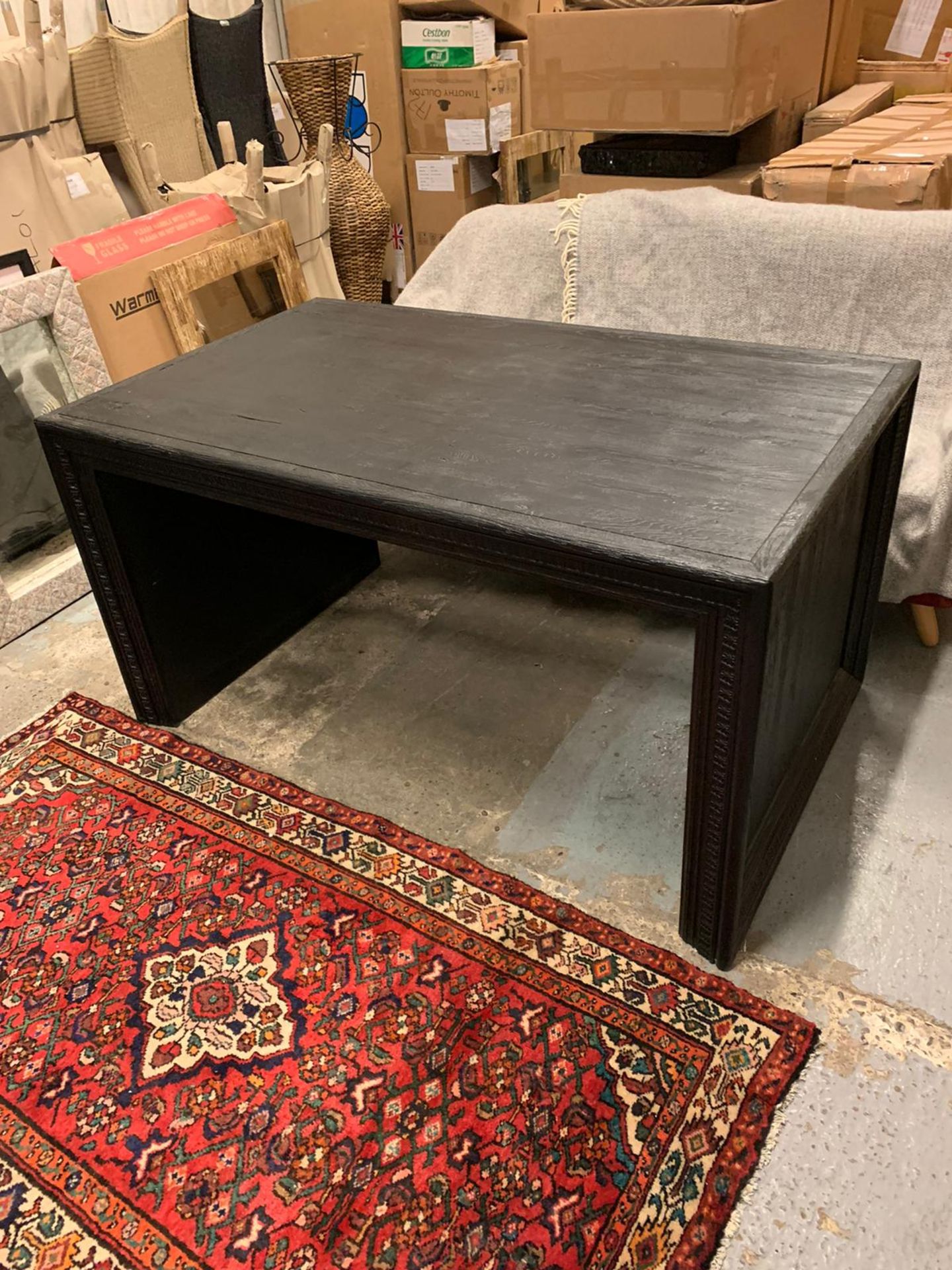 Portrait Desk-Sandshore Black Made From Solid Oak And Has Been Stained To Achieve A Stunning