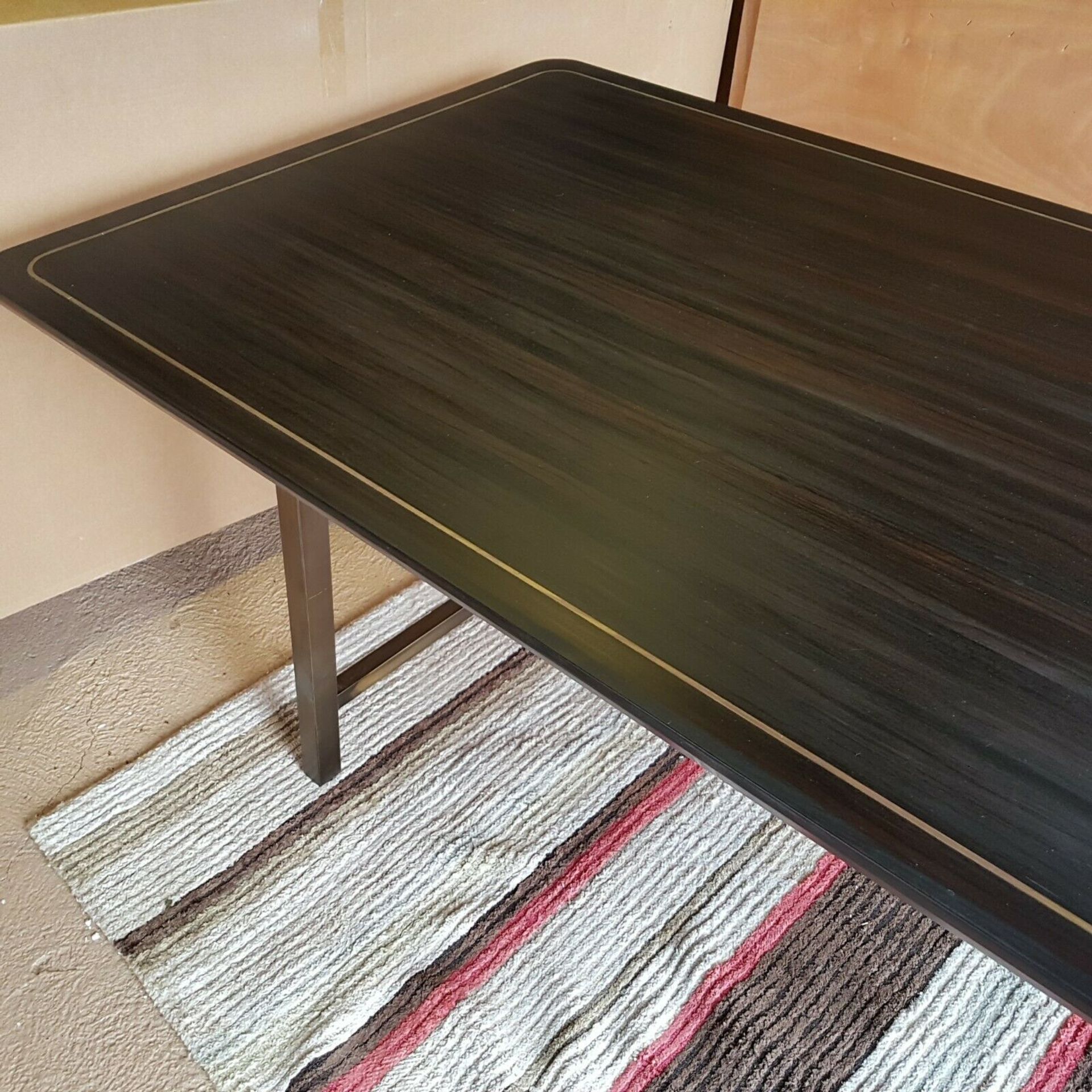 Timothy Oulton Tarmac Asmara Ebony/Vintage Bronze Dining Table  Rich and smooth, this Tarmac - Image 3 of 3