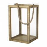 Zula Lantern Natural Bamboo & Glass 360x290mm (5011745891544)