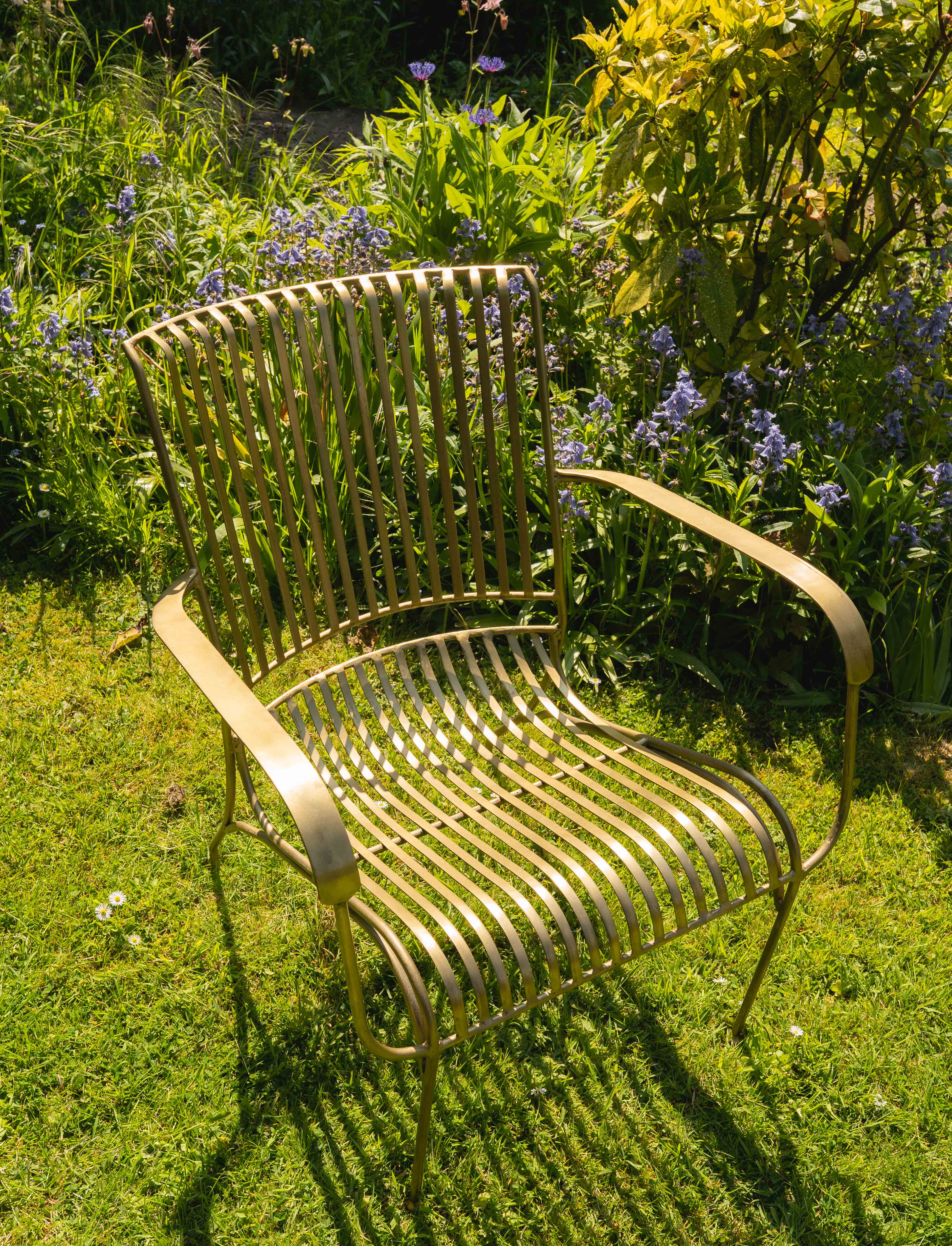 Iron Garden Chair - Brass Plated