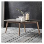 Bergen Oval Coffee Table The Bergen coffee table is a great take on scandi meets industrial, with