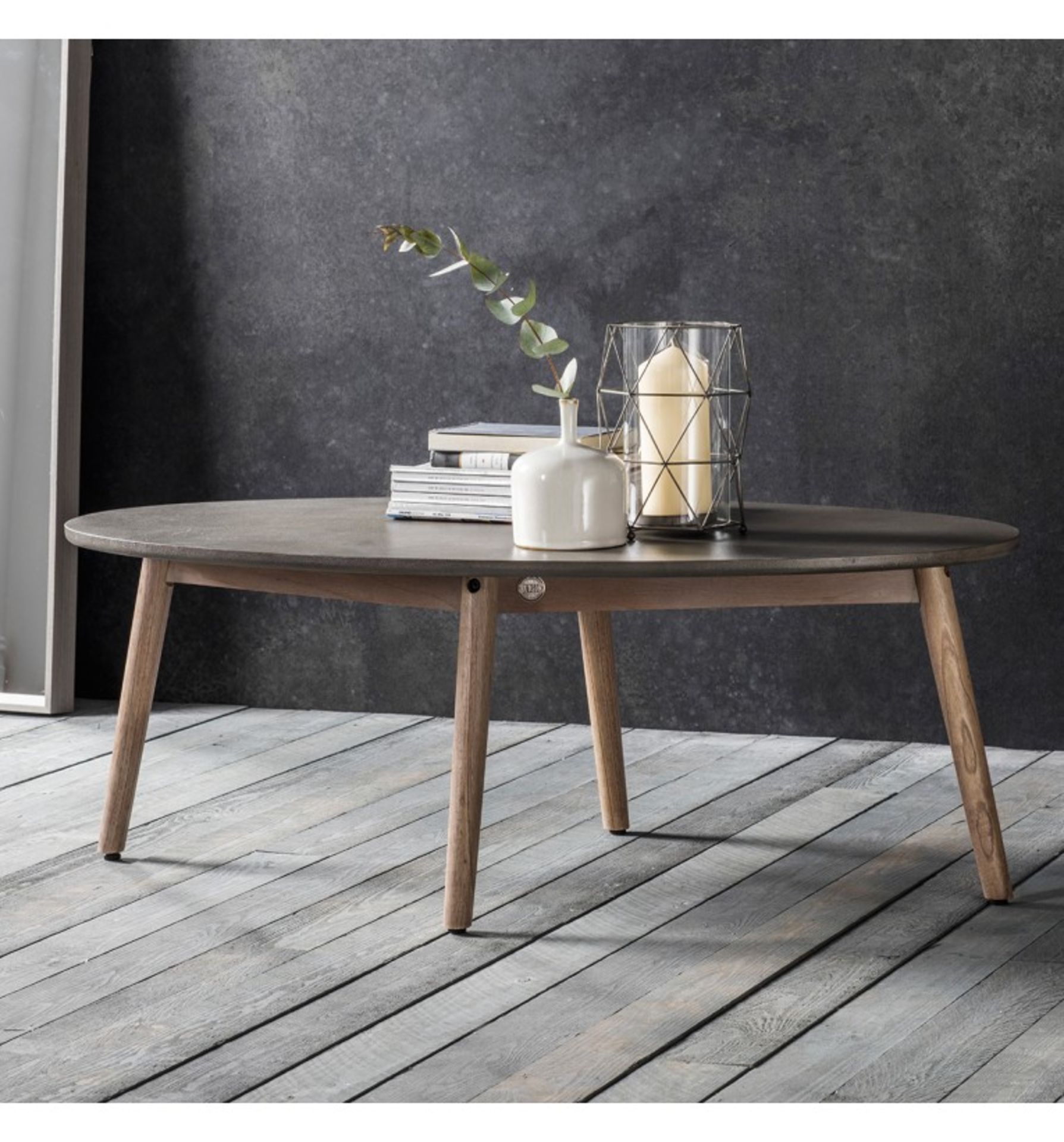 Bergen Oval Coffee Table The Bergen coffee table is a great take on scandi meets industrial, with