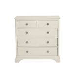 Laura Ashley Gabrielle Dove Grey 3+2 Drawer Chest boasting classic French design with a hand