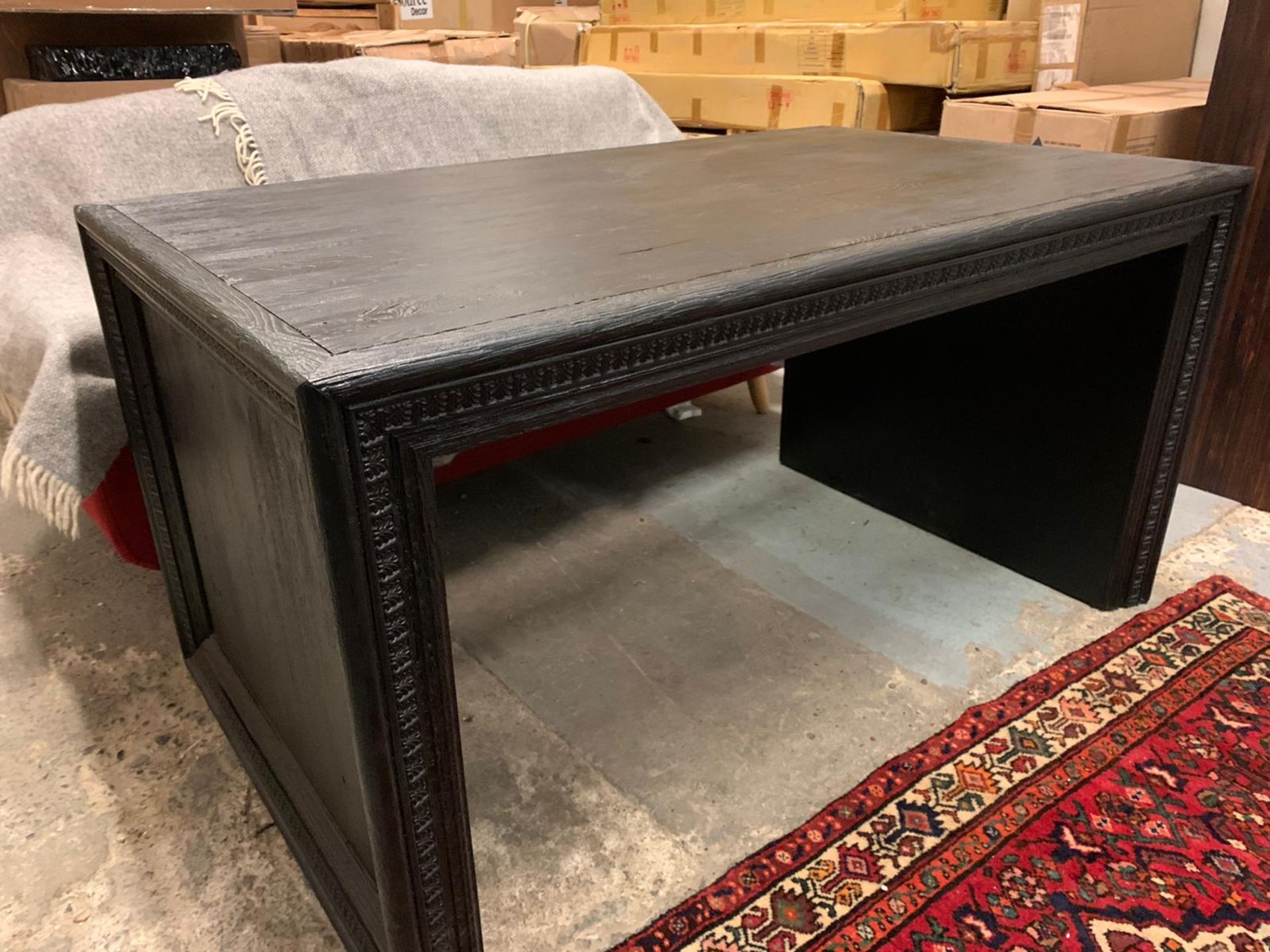 Portrait Desk-Sandshore Black Made From Solid Oak And Has Been Stained To Achieve A Stunning - Image 4 of 5