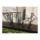 3 x Geometric Euclid Shapes The Father Of Geometry Geometric Decorative Metal Iron Sculptures 33cm