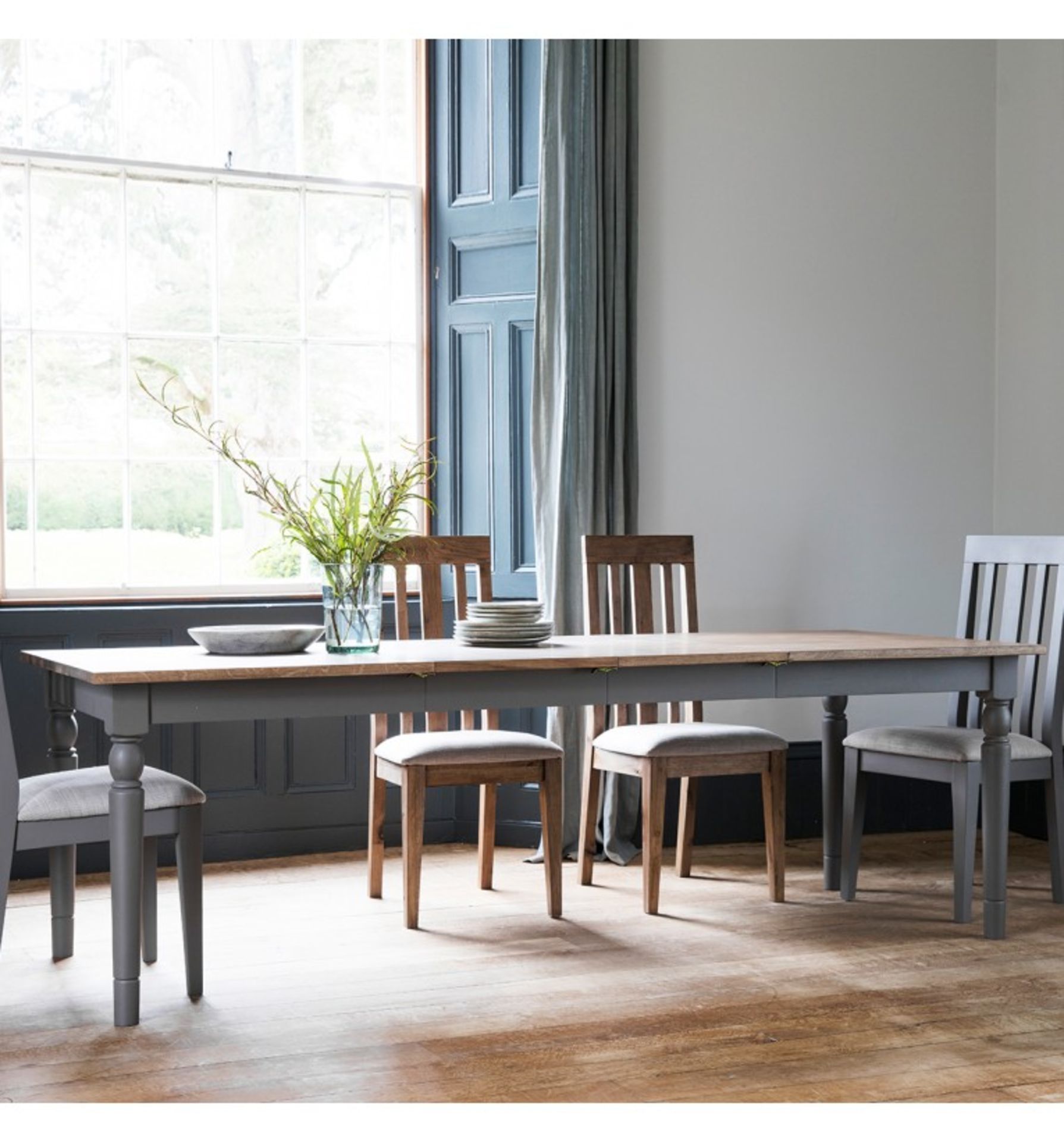 Cookham Extending Dining Table Grey A 2 leaf table extending to 2400mm seating up to 10 people - Image 2 of 2