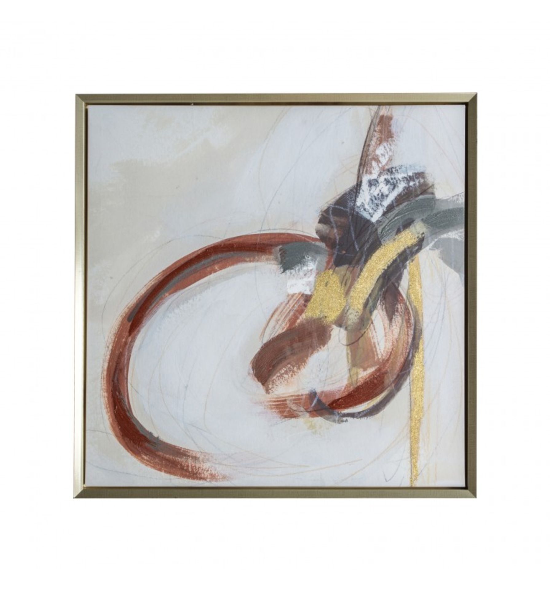 Wall Art Shibu Abstract Framed Canvas 740 x 45 x 740mm Modern, abstract art perfect for adding