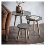 Bergen Tables Grey (Nest of 3) Nest of three tables with a unique, faux concrete finish and