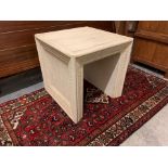 A pair of Timothy Oulton Portrait Oak Carved Side Table The Portrait Side Table Made From Solid 100%