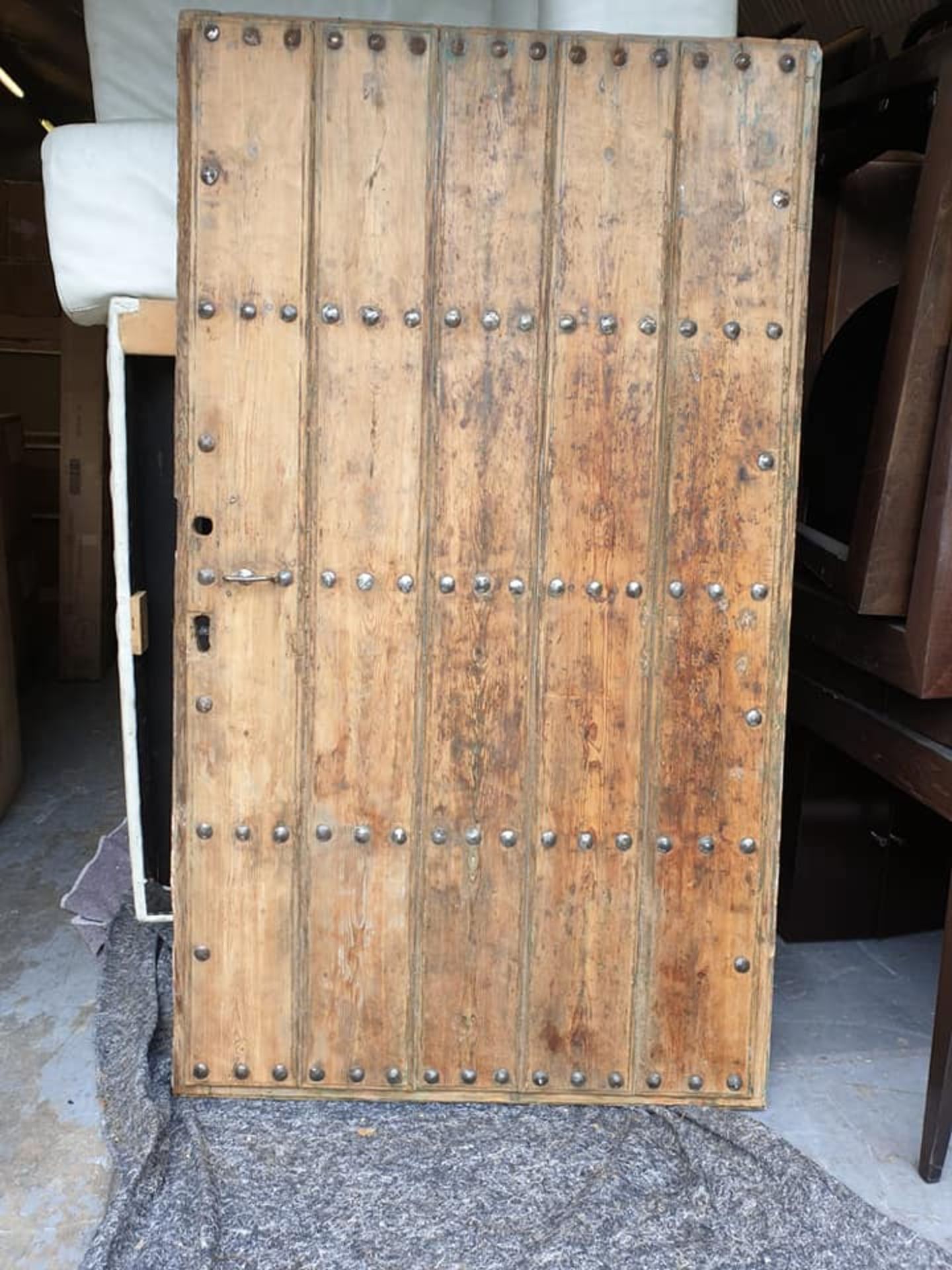 Salvage Old Architectural Door Panel a distinguished reclaimed Carved door in a traditional design