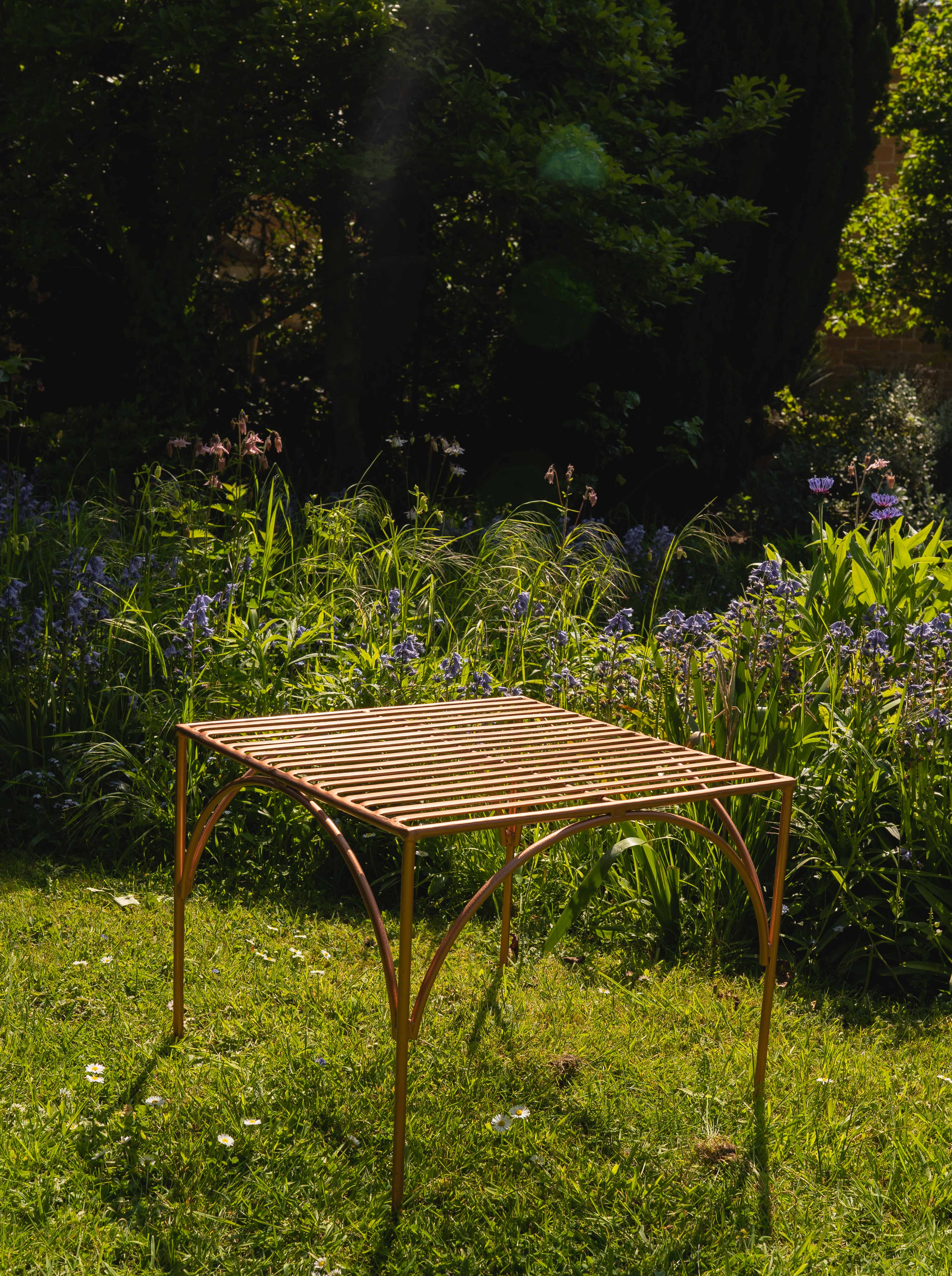 Iron Garden Table - Copper Plated