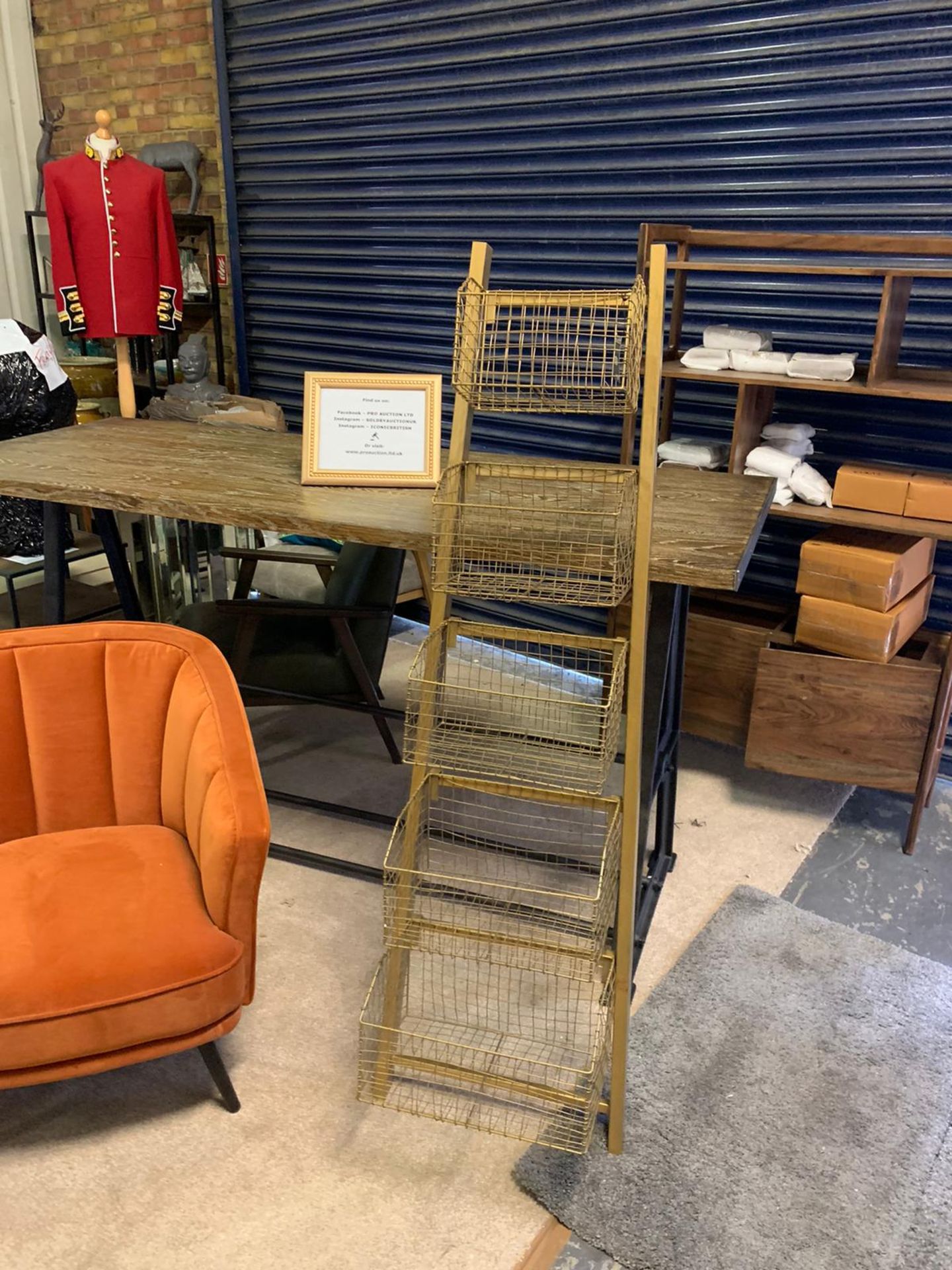 Kingston Bronze Ladder Shelf with Five Wire Baskets No need to worry about waiting to have these