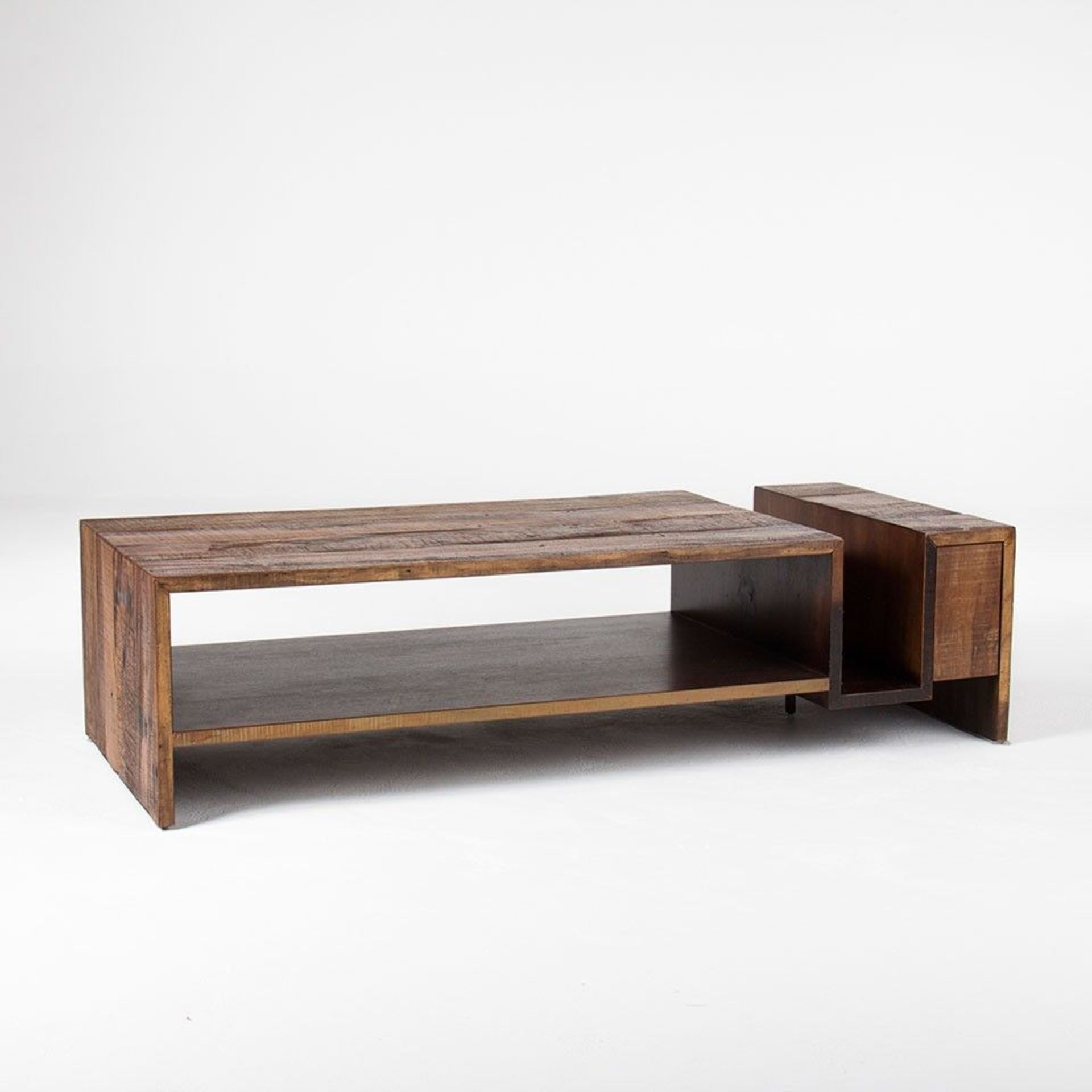 **Clearance** Thomas Bina Avett Coffee Table Earthy Industrial Looking Exotic Solid Hardwood This