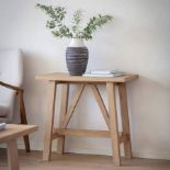 Clapham Side Table Oak With a mixture of vaneer and oak, the Clapham range offers robust pieces that