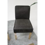 A Pair of Rocco Dining Chair Colorado Leather Anthracite A Stunning Solid Constructed Chair That
