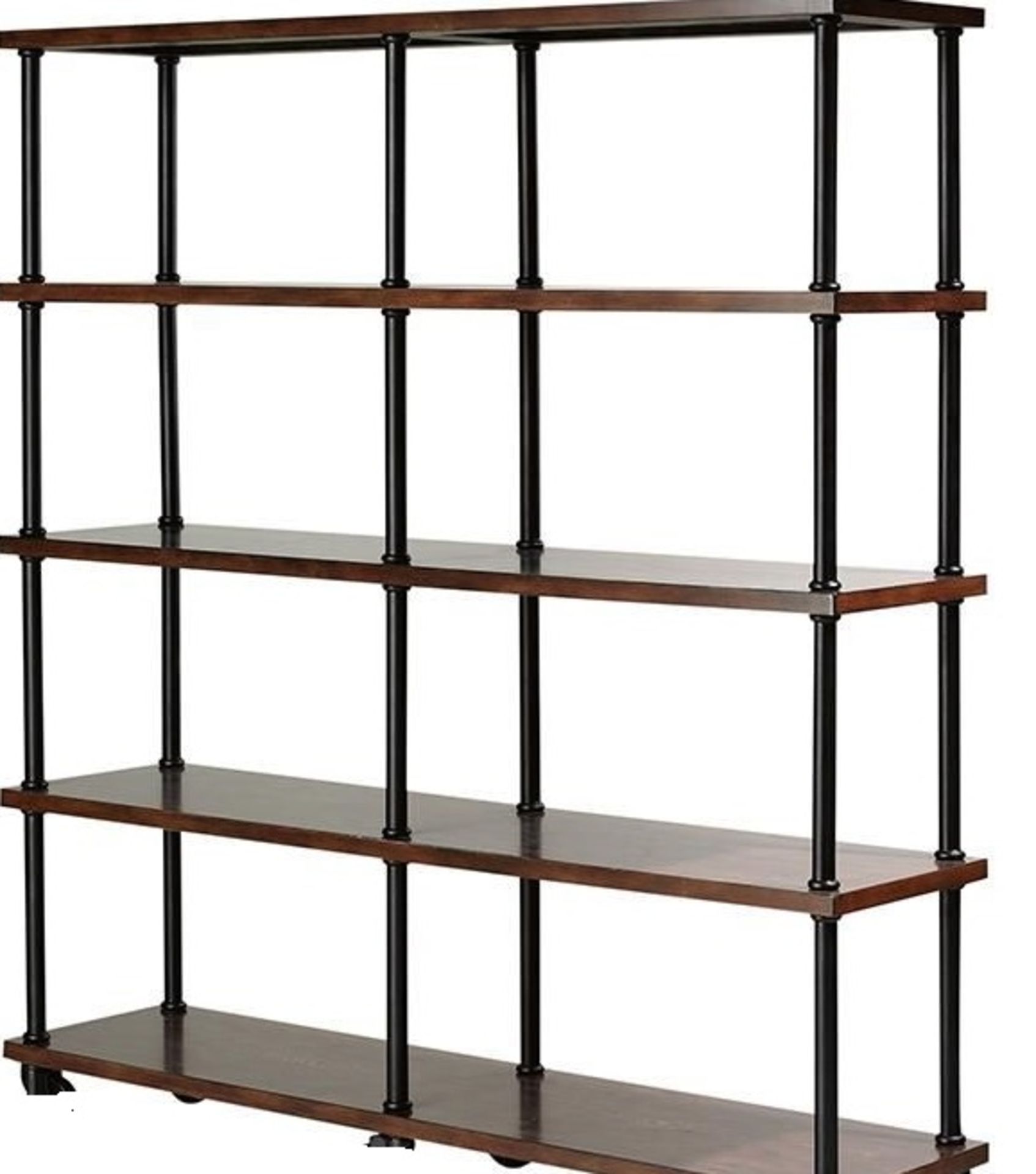 Boston Bookcase Curio Display Black and Natural Wood With an eye for detail and function this open - Image 4 of 4