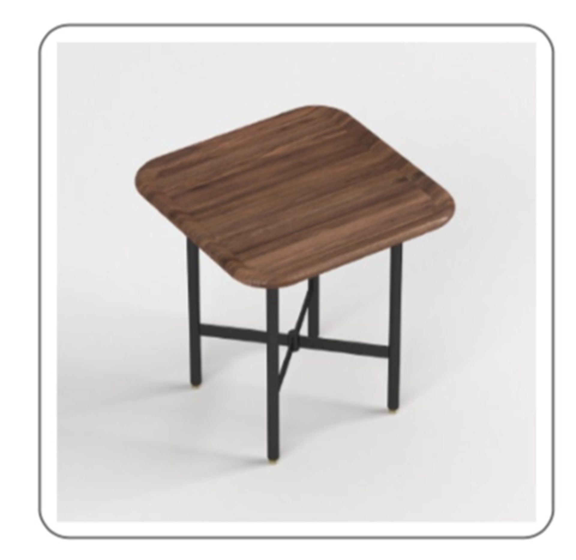 Contemporary Walnut Side Table With A Focus On Minimalist Design And Natural Material Marries