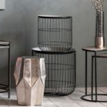 Barton Tables (Nest of 2) Add an accent to your living space with this metal caged style nest of 2