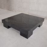 Big Foot Coffee Table ID 67"X43" black polished marble a stunning and substantial marble coffee