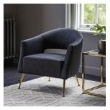 Barletta Armchair Black Velvet A Luxurious and contemporary arm chair perfect for adding style and