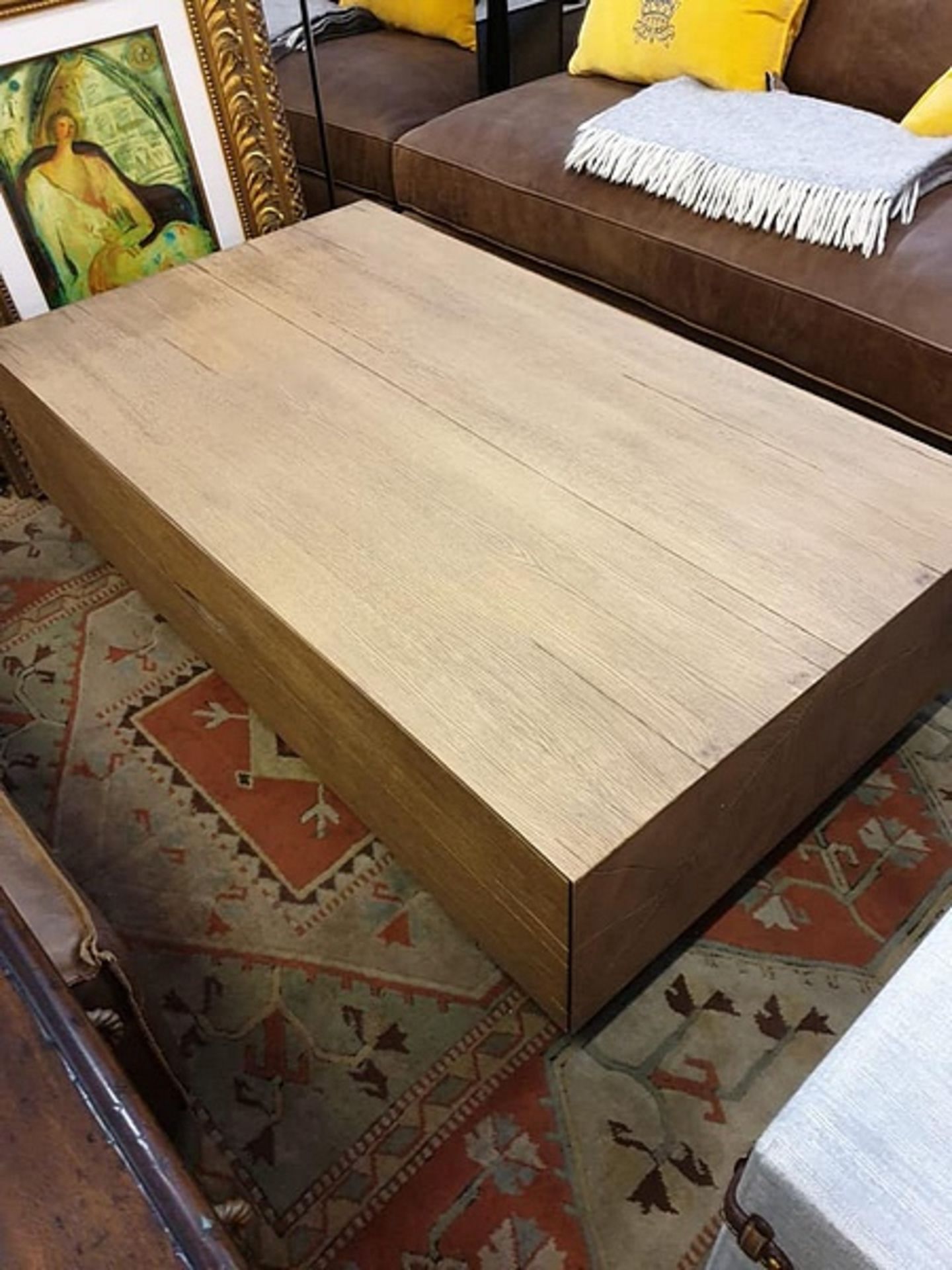 ** Clearance** Geneva Coffee Table By Thomas Bina It Is The Bold And Unusual Blending Of Materials - Image 2 of 2