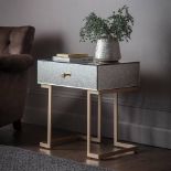 Amberley 1 Drawer Side Table Add a touch of decadence and a sophisticated atmosphere to your