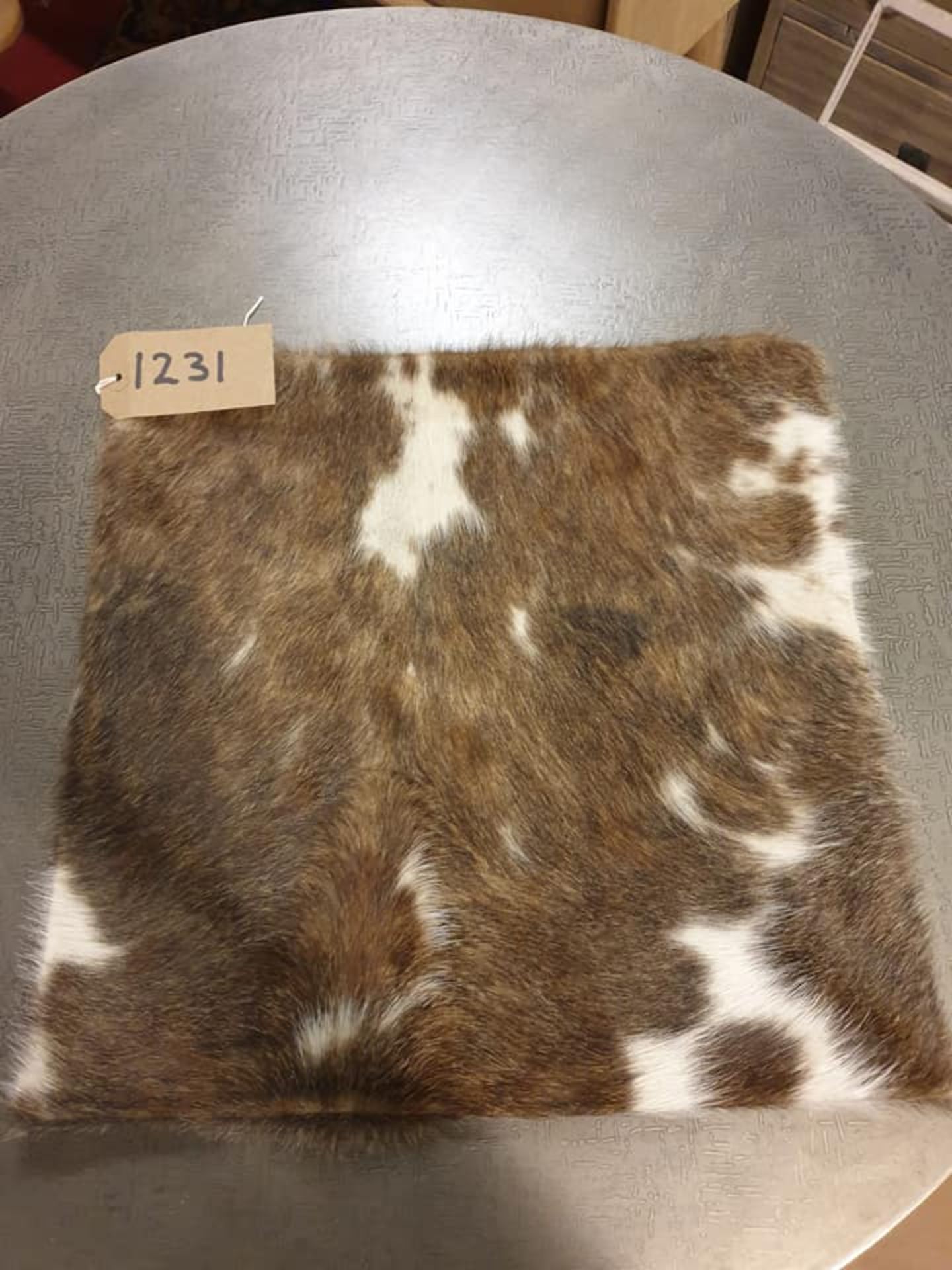 Cushion Cowhide Leather Cushion Cover 100% Natural Hide Handmade Cover 380mm x 380mm RRP Â£120