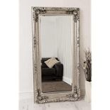 Carved Louis mirror silver