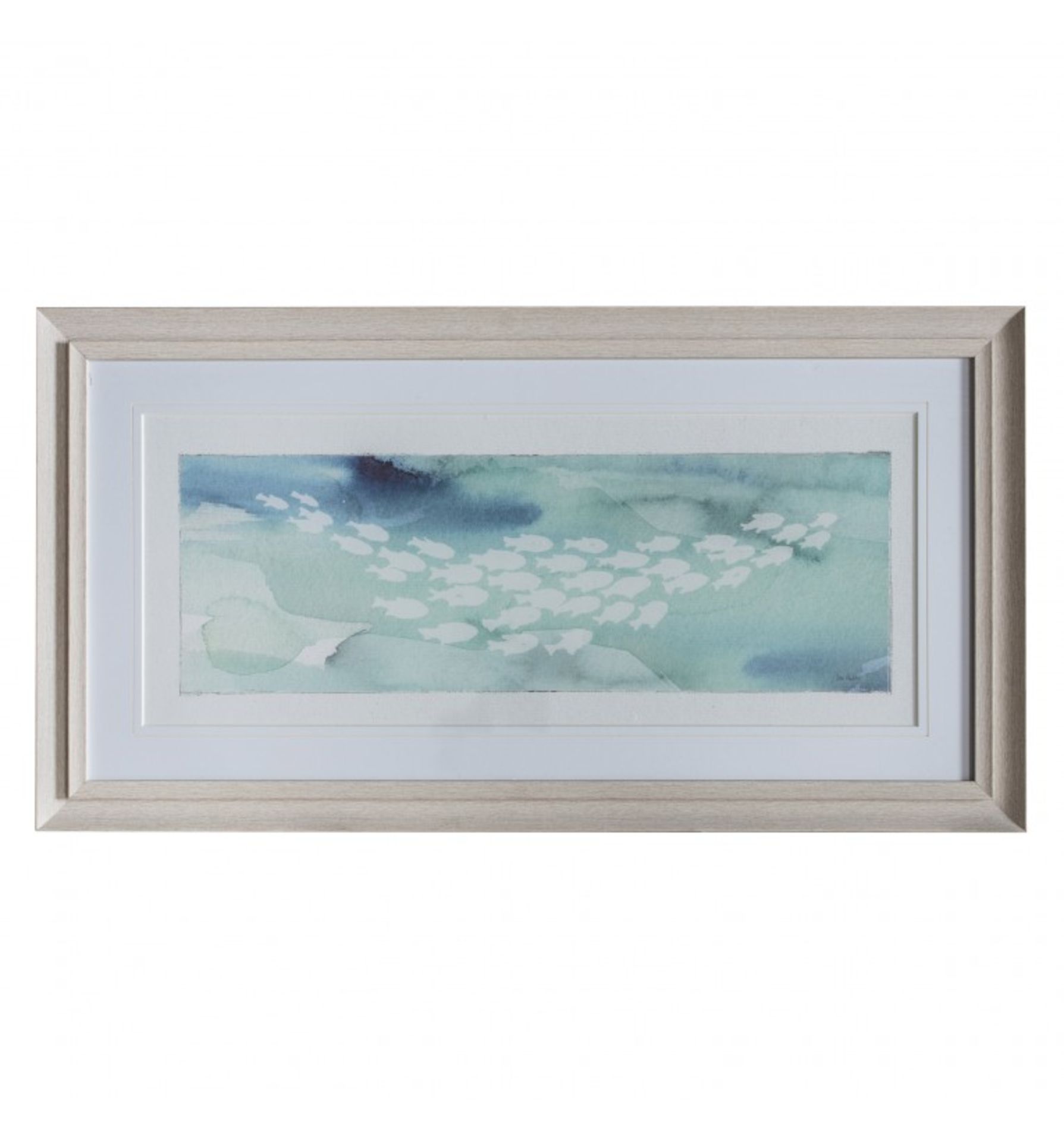 Calm blue school framed art 1015 x 25 x 540mm Add a splash of colour to the home with the gorgeous