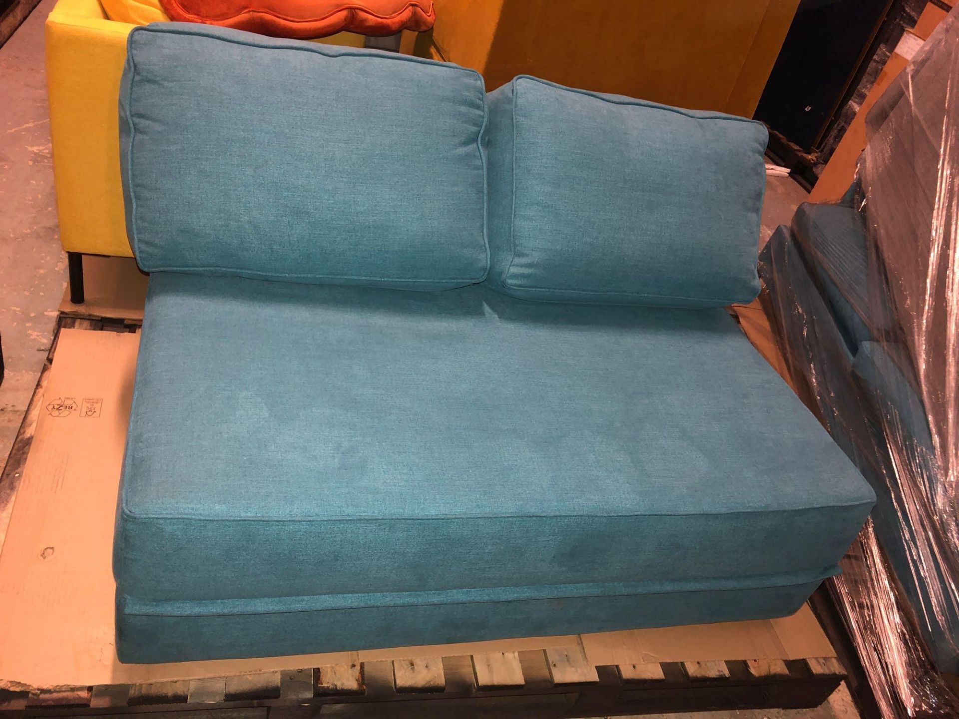 Teal sofa / Sofa bed 1400 x 1000 x 800mm