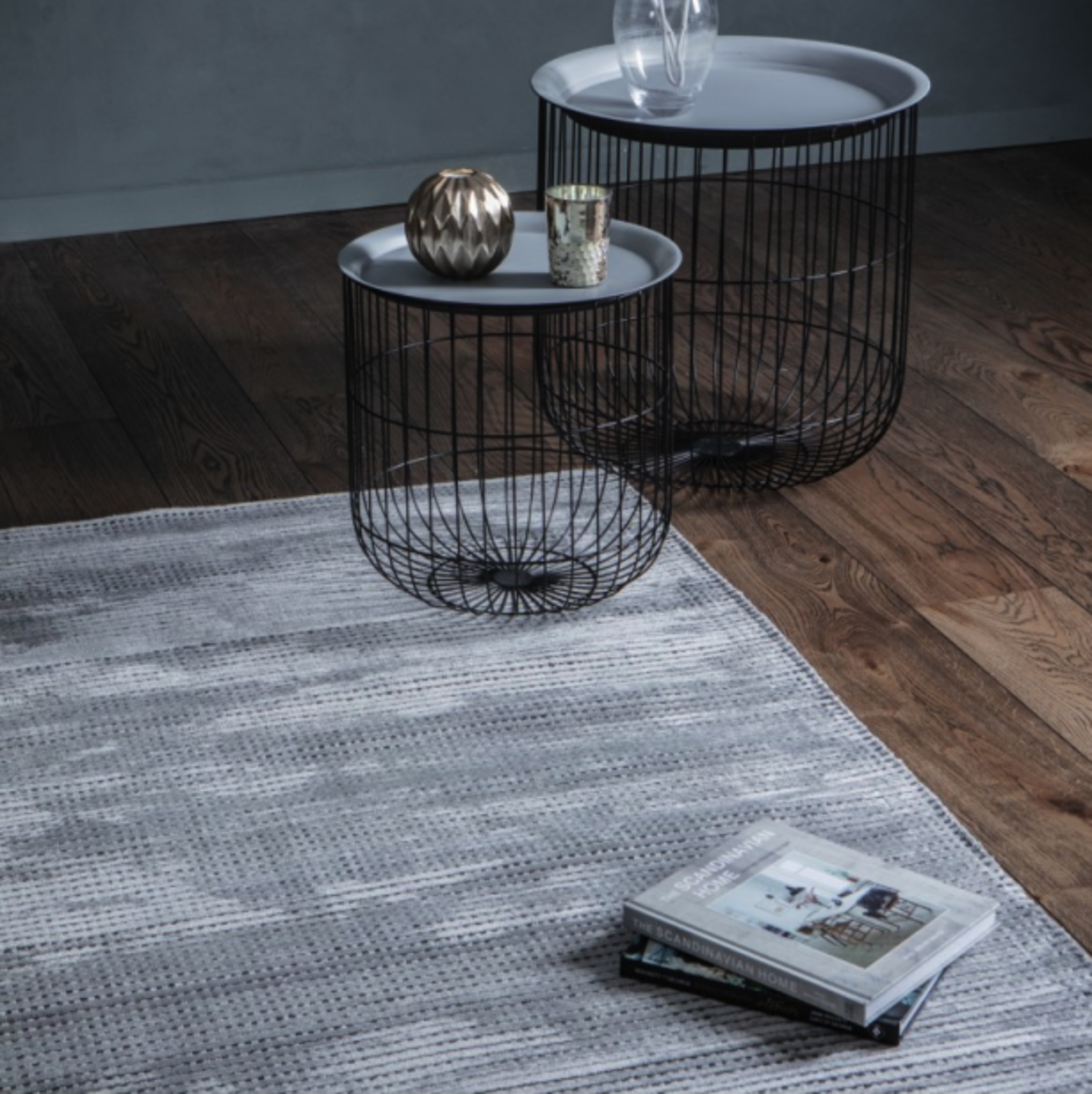 Sipan rug Silver 1200 x 1700mm This simple yet stylish hand woven rug would compliment an array of