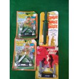 A Set Of 4 X Plastic Toys Comprising Of 2 X Jak Pak Inc (USAs) Campers Pal 4 In 1, Scouts Knife (