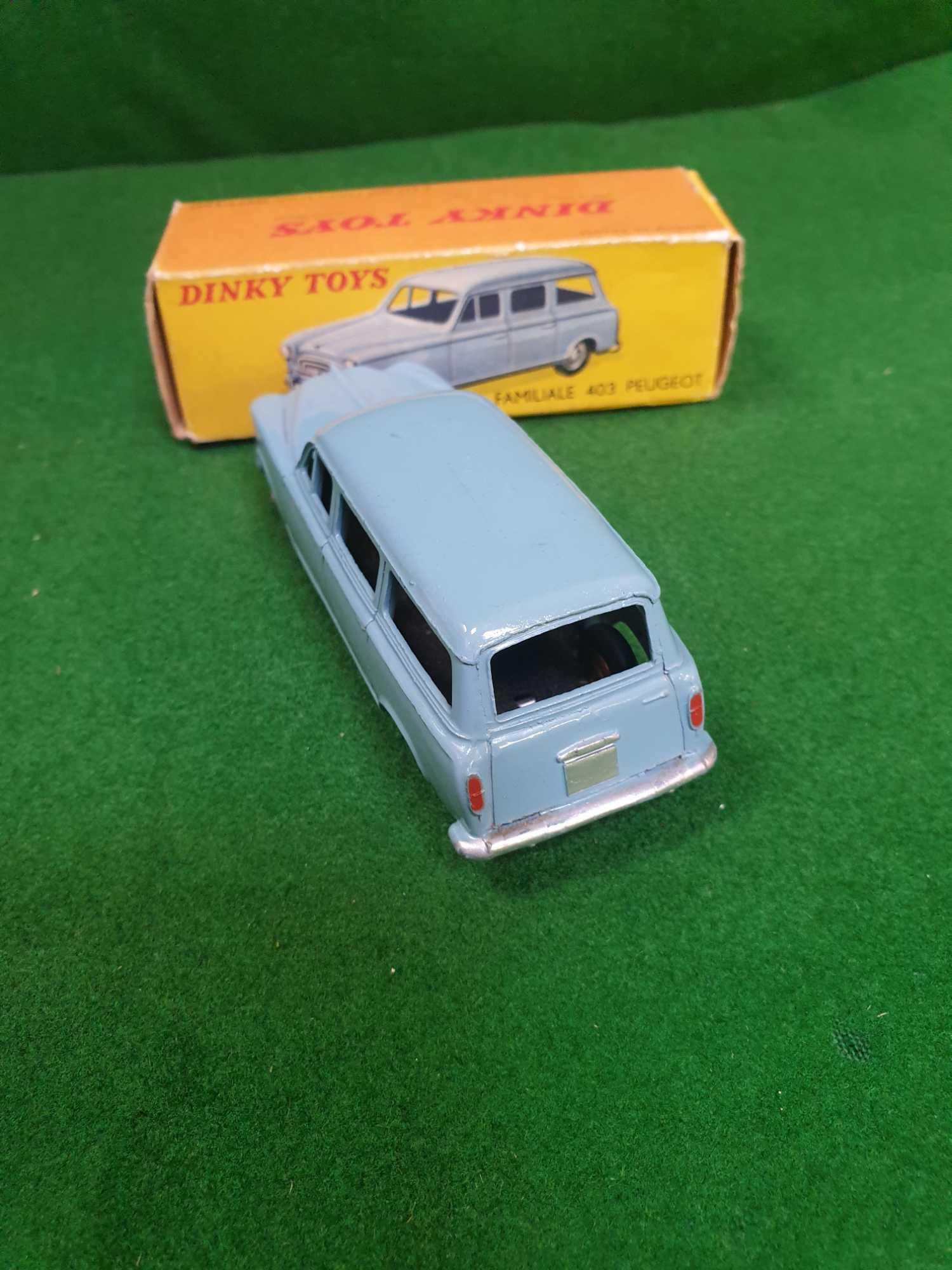 Dinky (France) # 24F Peugeot 403U In Blue Mint Model With Excellent Box - Image 3 of 3